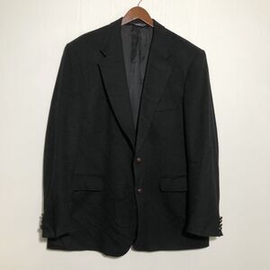 Yacoubian Camel Hair Blazer Mens 50 Black Sport Coat